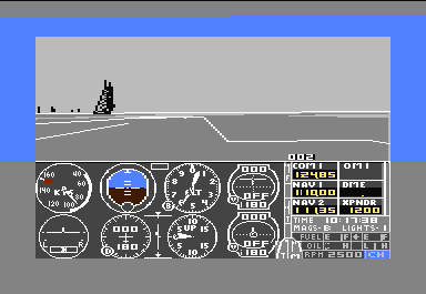 Flight Simulator II screenshot 4 for Commodore 64